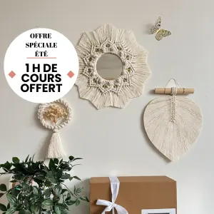 Gabarit gratuit à imprimer pour une feuille en macrame